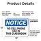 Signmission No Cell Phone Use In This Classroom, 18 in W x Rectangle, Plastic OS-2PACK-NS-P-1218-L-16028 - alternate 2